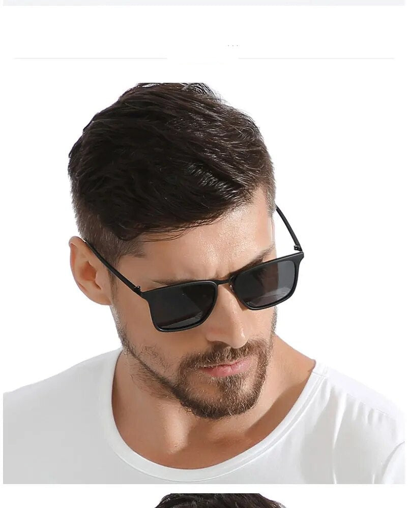 Óculos de Sol Masculino Quadrado Polarizado Proteção UV400