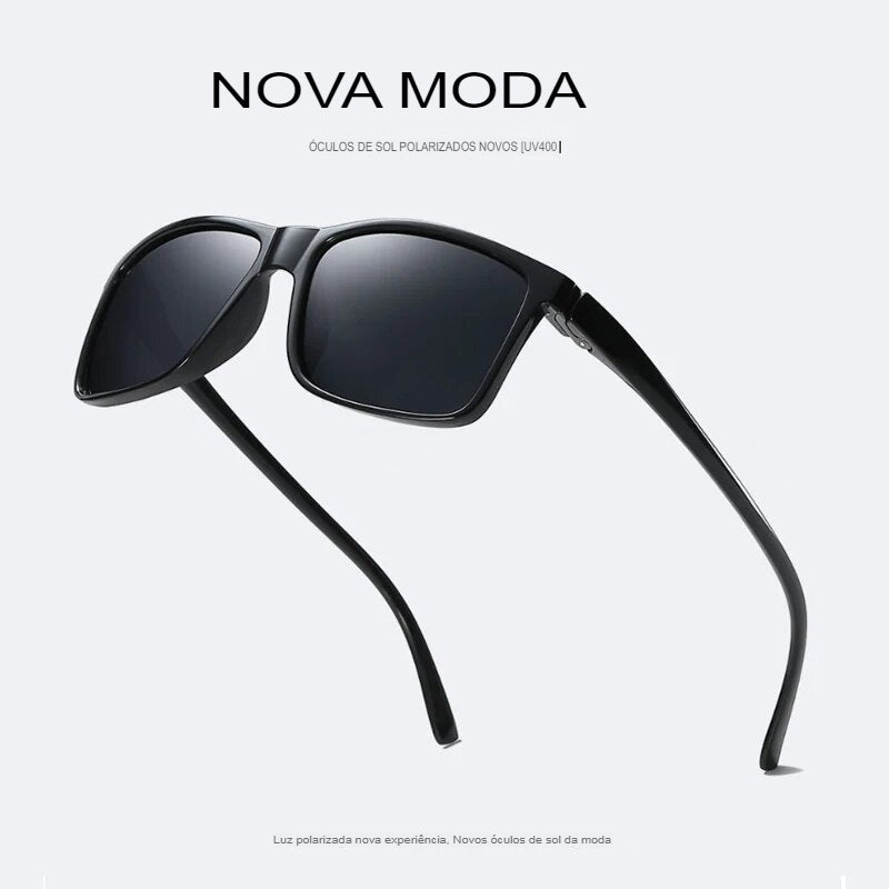 Óculos de sol Masculino retangular polarizado UV400