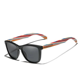 Óculos de Sol Armação Multicolor de Madeira Artesanal